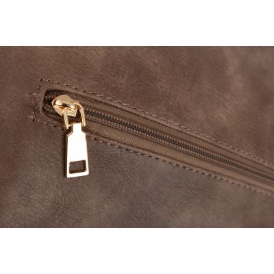 -30% FIRENZE BAGS taupe cappuccino klasyczna skórzana torebka torba A4