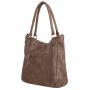 -30% FIRENZE BAGS taupe cappuccino klasyczna skórzana torebka torba A4