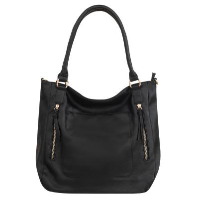 -30% FIRENZE BAGS czarna klasyczna skórzana torebka torba A4