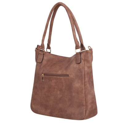 -30% FIRENZE BAGS różowy beż klasyczna skórzana torebka torba A4