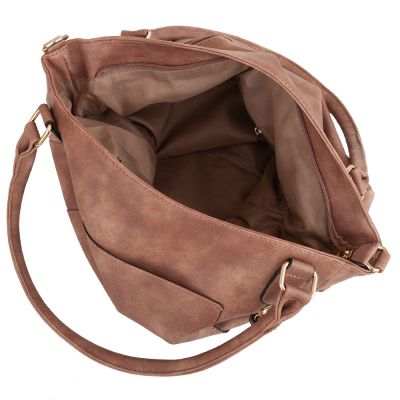 -30% FIRENZE BAGS różowy beż klasyczna skórzana torebka torba A4