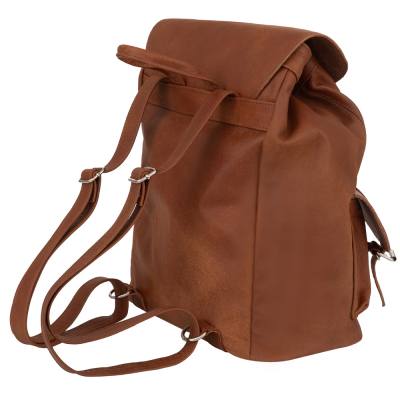 -25% Vintage skórzany camel plecak torba A4 miękka SKÓRA NATURALNA