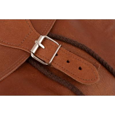 -25% Vintage skórzany camel plecak torba A4 miękka SKÓRA NATURALNA