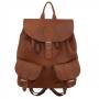 -25% Vintage skórzany camel plecak torba A4 miękka SKÓRA NATURALNA