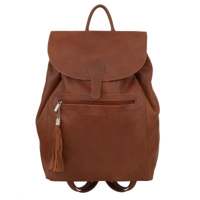 -25% Vintage skórzany camel rudy plecak torba A4 miękka SKÓRA NATURALNA