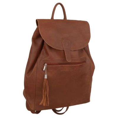 -25% Vintage skórzany camel rudy plecak torba A4 miękka SKÓRA NATURALNA