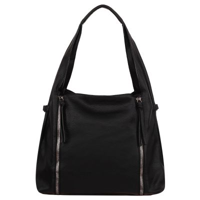 -30% MAGIC BAGS czarna klasyczna skórzana torebka torba A4