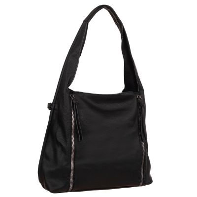 -30% MAGIC BAGS czarna klasyczna skórzana torebka torba A4