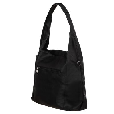 -30% MAGIC BAGS czarna klasyczna skórzana torebka torba A4