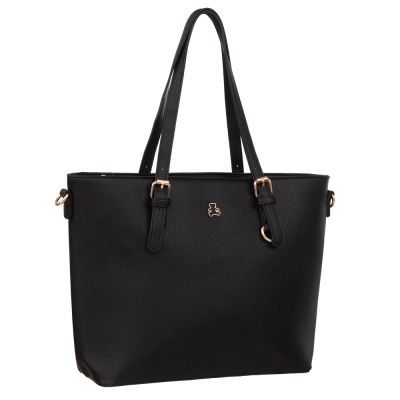 - Lulu Catagnette czarna TOREBKA torba z misiem A4 shopper bag Lulu MIŚ