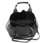 Włoska czarna krokodyl A4 skórzana XL torebka shopper bag