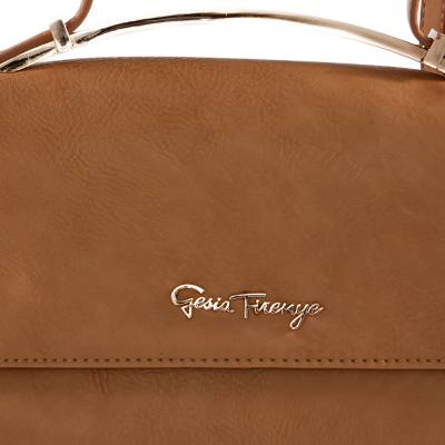 GESIA FIRENZE camel cielista elegancka podłużna torebka