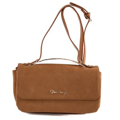 GESIA FIRENZE camel cielista elegancka podłużna torebka