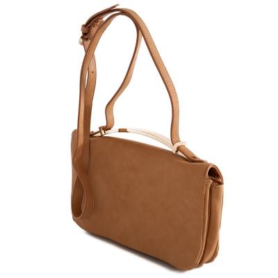 GESIA FIRENZE camel cielista elegancka podłużna torebka