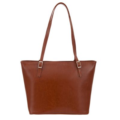 -25% Skórzana XL klasyczna A4 camel / ruda torebka SKÓRA NATURALNA