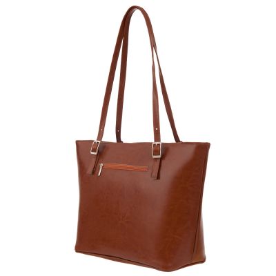 -25% Skórzana XL klasyczna A4 camel / ruda torebka SKÓRA NATURALNA