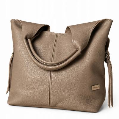 - HIT - TAUPE TOREBKA SKÓRA NATURALNA SHOPPER A4 TORBA SKÓRZANA