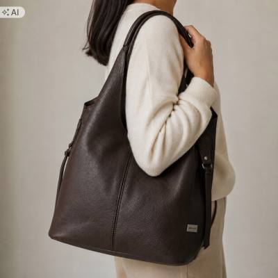 - HIT - CZEKOLADOWA TOREBKA SKÓRA NATURALNA SHOPPER A4 TORBA SKÓRZANA