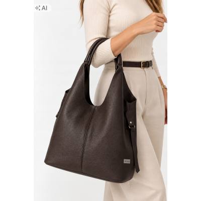 - HIT - CZEKOLADOWA TOREBKA SKÓRA NATURALNA SHOPPER A4 TORBA SKÓRZANA