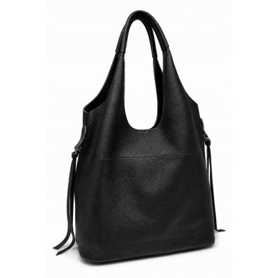 - HIT - CZARNA TOREBKA SKÓRA NATURALNA SHOPPER A4 TORBA SKÓRZANA