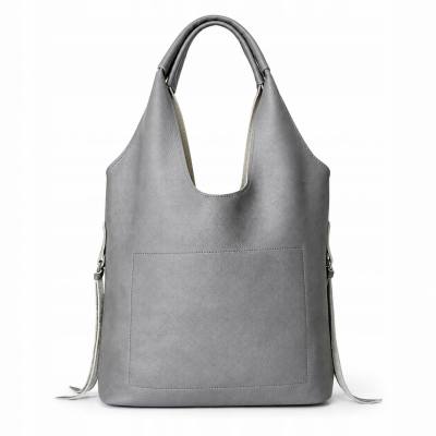 - HIT - SZARA TOREBKA SKÓRA NATURALNA SHOPPER A4 TORBA SKÓRZANA