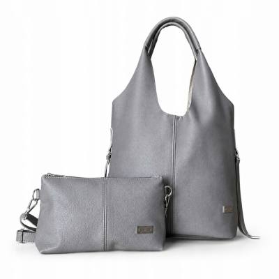 - HIT - SZARA TOREBKA SKÓRA NATURALNA SHOPPER A4 TORBA SKÓRZANA