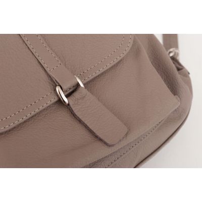 Skórzana cappuccino / taupe torebka plecak MIĘKKA SKÓRA NATURALNA 2w1