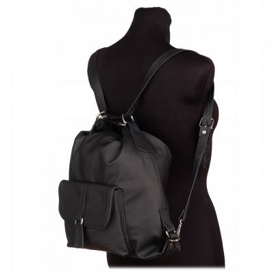 biała torebka plecak skóra naturalna 2w1