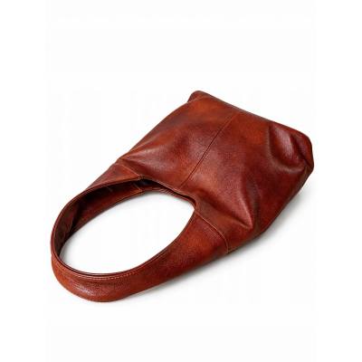 - BRĄZOWA TOREBKA SKÓRA NATURALNA SHOPPER BAG