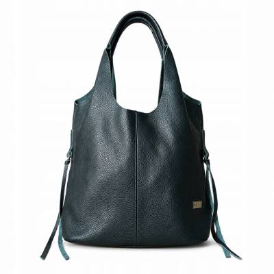 - HIT - CIEMNOZIELONA TOREBKA SKÓRA NATURALNA SHOPPER A4 TORBA SKÓRZANA