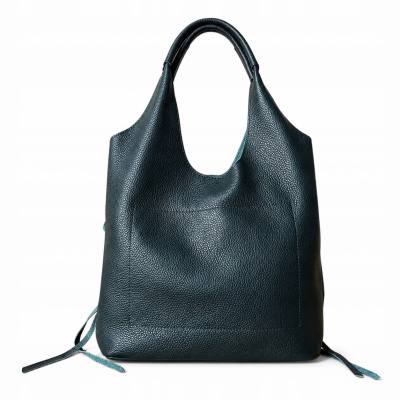 - HIT - CIEMNOZIELONA TOREBKA SKÓRA NATURALNA SHOPPER A4 TORBA SKÓRZANA