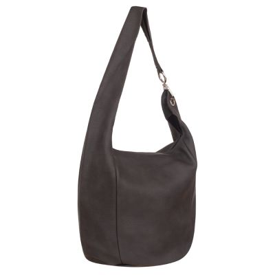 -30% MAGIC BAGS - szara grafitowa asymetryczna torebka torba worek skóra A4
