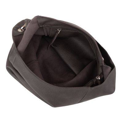 -30% MAGIC BAGS - szara grafitowa asymetryczna torebka torba worek skóra A4