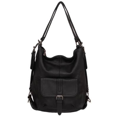JGL CZARNA TOREBKA PLECAK 2w1 WOREK TORBA SHOPPER A4