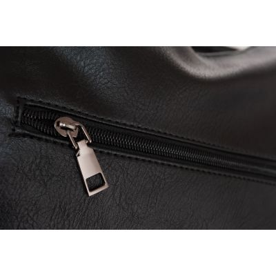 -40% CZARNA skórzana torebka torba worek skóra A4 MODNA