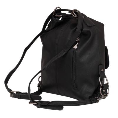 JGL CZARNA TOREBKA PLECAK 2w1 WOREK TORBA SHOPPER A4