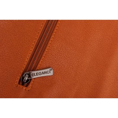 -30% CAMEL RUDA skórzana torebka torba worek modna skóra pikowana