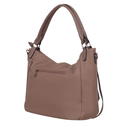 -30% CAPPUCCINO TAUPE klasyczna skórzana torebka torba worek modna skóra