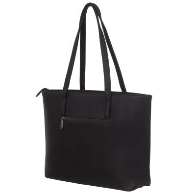 - GALLANTRY A4 czarna klasyczna skórzana torebka kokardka shopper