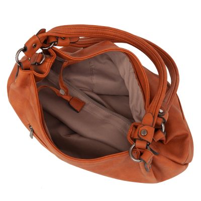 -30% CAMEL RUDA skórzana torebka torba worek modna skóra troczek