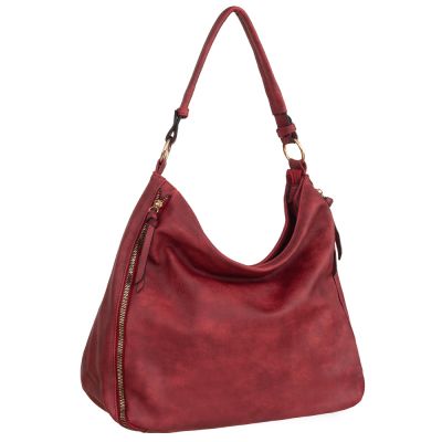 -30% FIRENZE BAGS czerwona bordo klasyczna skórzana torebka torba A4