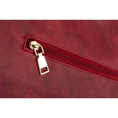 -30% FIRENZE BAGS czerwona bordo klasyczna skórzana torebka torba A4