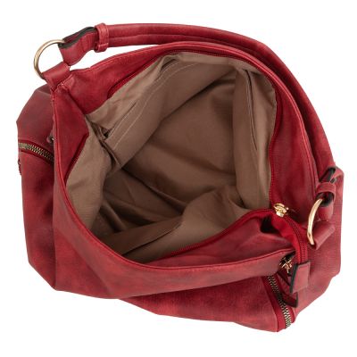 -30% FIRENZE BAGS czerwona bordo klasyczna skórzana torebka torba A4