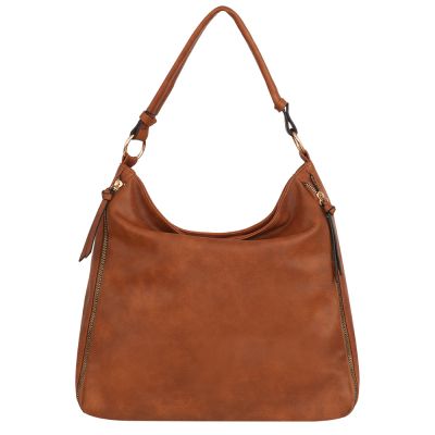 FIRENZE BAGS camel ruda klasyczna skórzana torebka torba A4