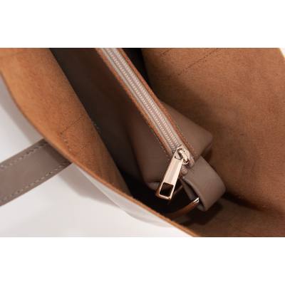 -25% HIT - cappuccino beżowa polska klasyczna A4 skórzana torebka shopper bag