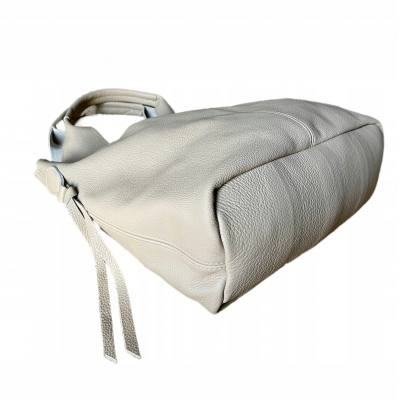 - HIT - BEŻOWA TOREBKA SKÓRA NATURALNA SHOPPER A4 TORBA SKÓRZANA