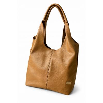 - HIT - MUSZTARDOWA TOREBKA SKÓRA NATURALNA SHOPPER A4 TORBA SKÓRZANA