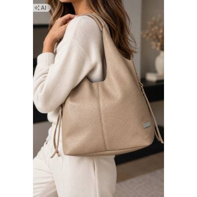 - HIT - CAPPUCCINO TOREBKA SKÓRA NATURALNA SHOPPER A4 TORBA SKÓRZANA