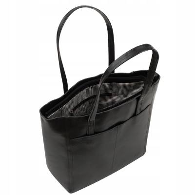 -25% CZARNA SKÓRZANA TOREBKA A4 SKÓRA NATURALNA shopper