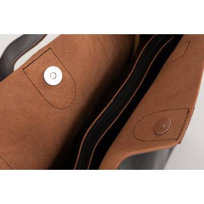 -25% CZARNA SKÓRZANA TOREBKA XL SKÓRA NATURALNA shopper